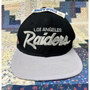 Vintage NWT Sports Specialties Los Angeles Raiders silver script wool size 7 3/8